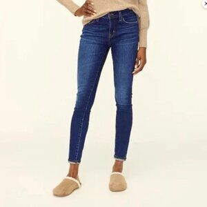 J. Crew Toothpick Whiskering Dark Wash Stretch Ankle Jeans Size 24 #2031
